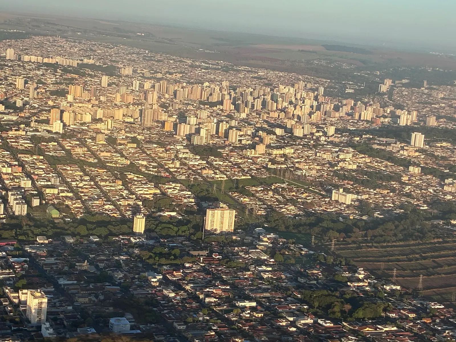 Aerial view of the city centre of Ribeirão Preto