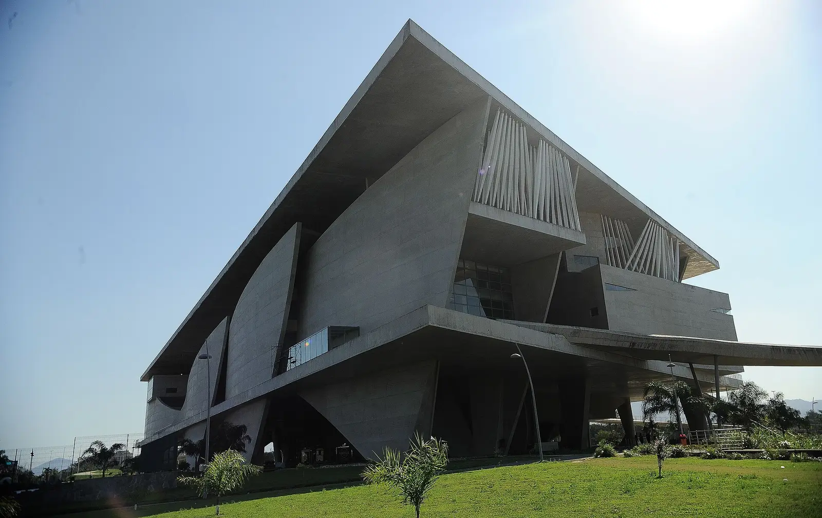 Exterior of the Cidade das Artes cultural complex in Rio de Janeiro